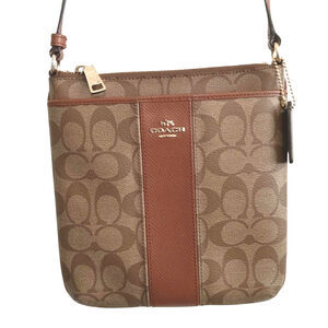 Coach Kitt messenger bag signature monogram Jacquard polished pebbled leather